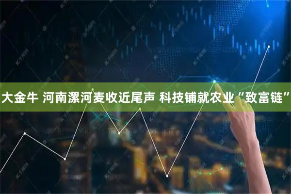 大金牛 河南漯河麦收近尾声 科技铺就农业“致富链”